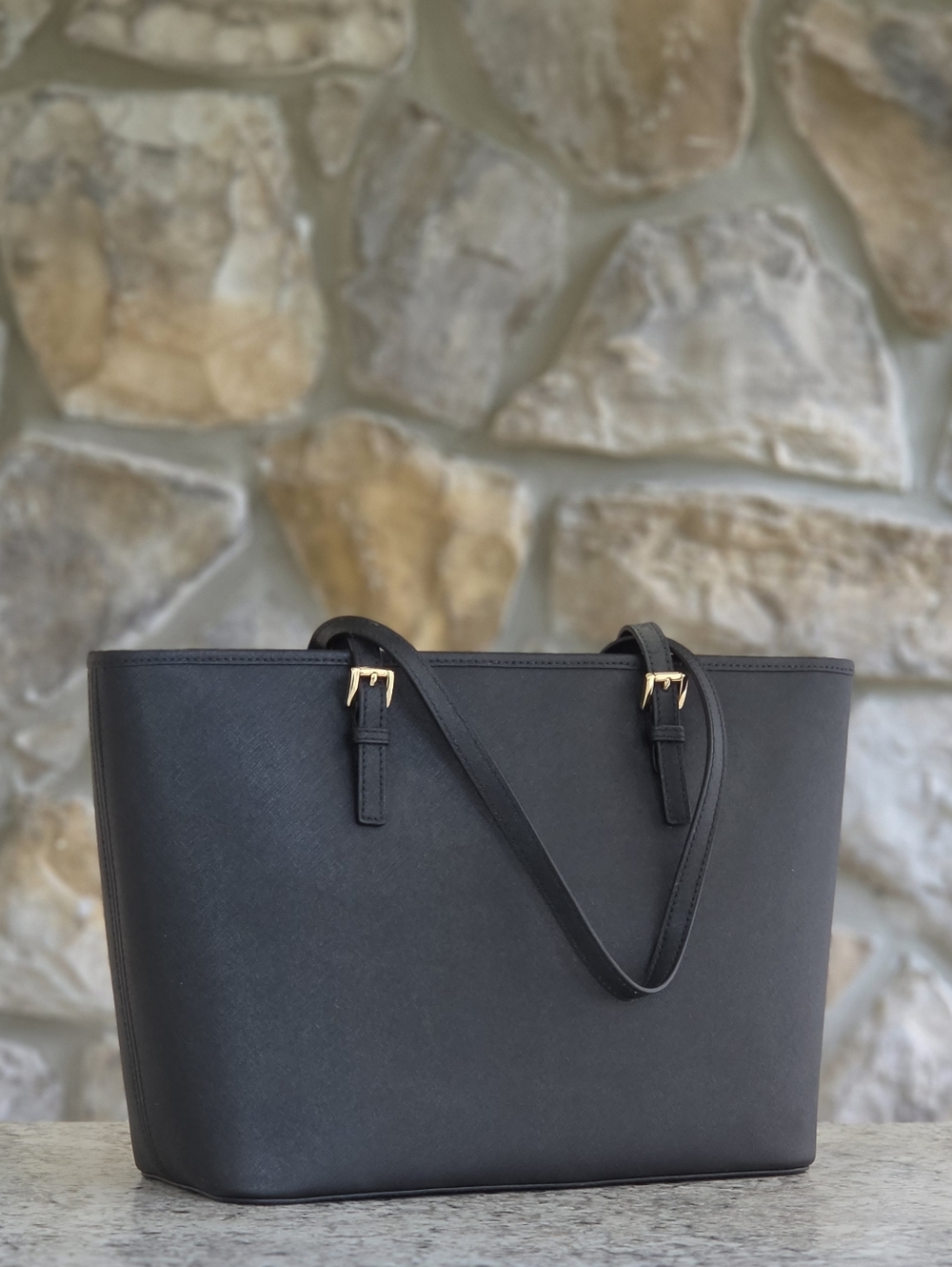 Michael Kors Jet Set Black Tote - Picture 3 of 9